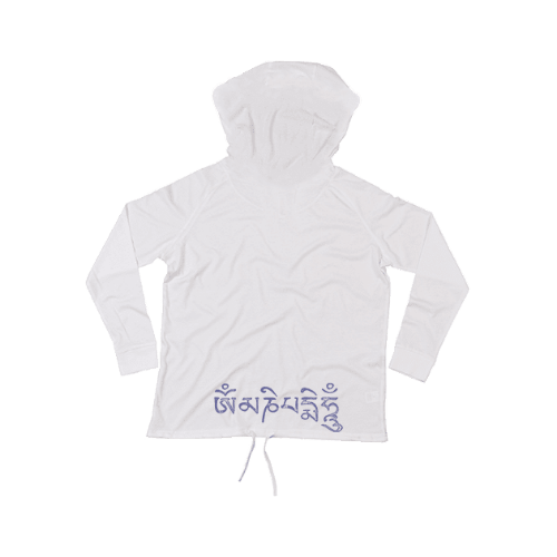 Loose Fit Hoodie in Black White Heather Grey